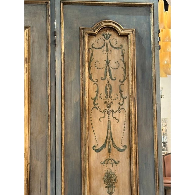 Pair of Italian Painted Doors For Sale - Image 4 of 8