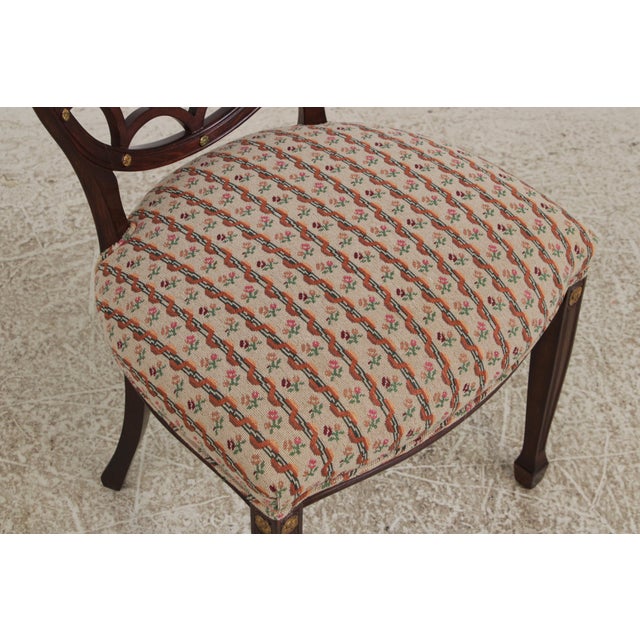 Set of 8 Spiral Back Adams Style Dining Room Chairs For Sale - Image 15 of 18