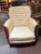 1920's Art Nouveau Carved Walnut Lounge Club Chair Pineapple Upholstery For Sale - Image 10 of 11