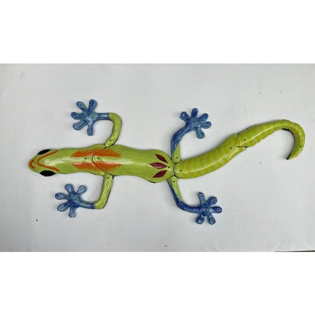 Monumental Glazed Ceramic Gecko Wall Sculpture by Rexx Fischer, Florida Artist For Sale In Miami - Image 6 of 6