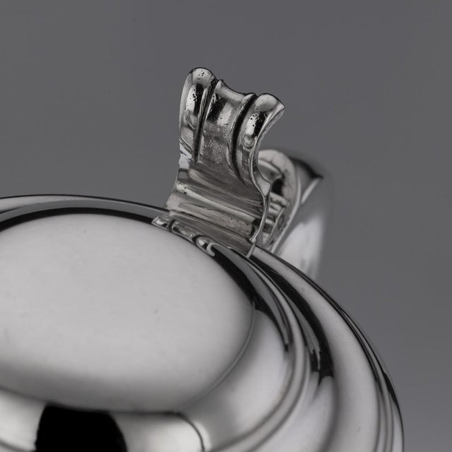 Italian Silver Lidded Tankards, 1890s, Set of 2 For Sale - Image 10 of 17