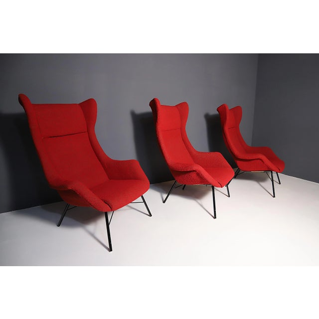 Mid-Century Modern Wingback Armchairs by Navrátil & Sépová for Thonet, Czechoslovakia, 1960s For Sale - Image 3 of 10
