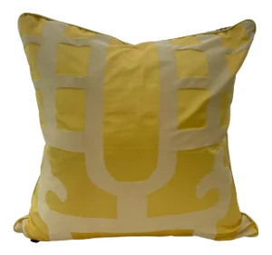 Yellow Silk Throw Pillow Cover