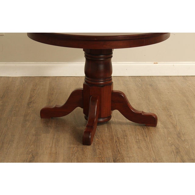 Late 20th Century Late 20th Century Hunt Country Furniture Round Top Cherry Dining Table For Sale - Image 5 of 18