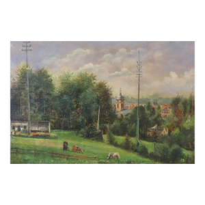 Antique Alphonse Palumbo Landscape Oil Painting