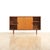 Slim Mid Century Teak China Display Cabinet Sideboard For Sale - Image 4 of 8