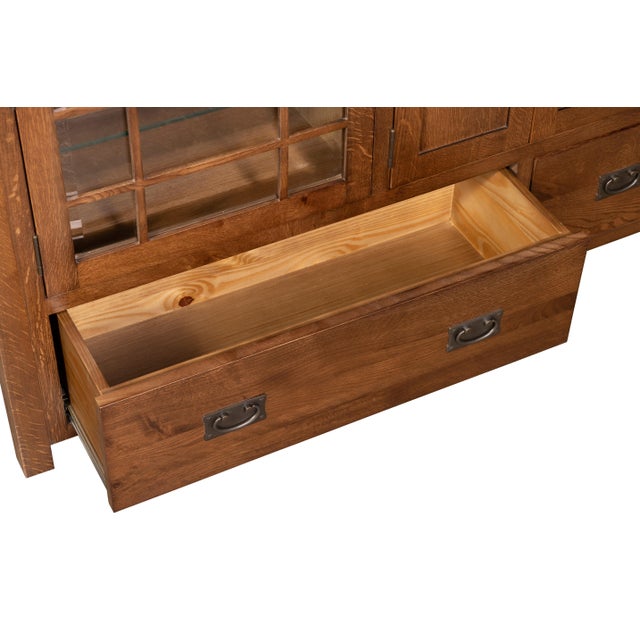 Wood Mission Quarter Sawn Oak 72" Tv Stand - Walnut For Sale - Image 7 of 9