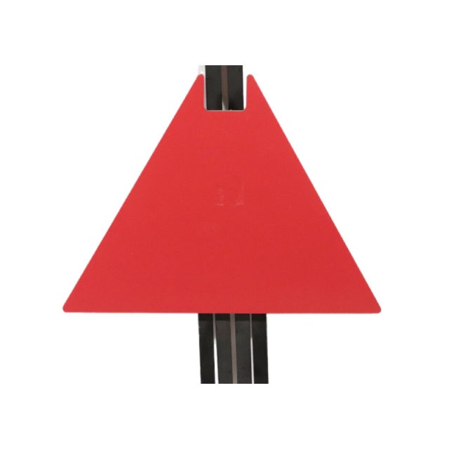 Postmodern Folding Chairs With Triangular Red Seats, Set of Four Circa 1985 Italy For Sale - Image 10 of 17