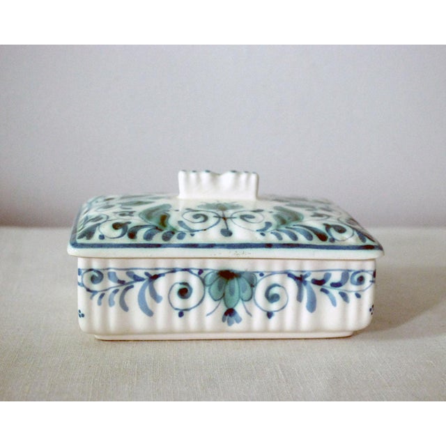 Download 1960s Royal Delft Delvert Green Cigarette Box and Ashtrays ...