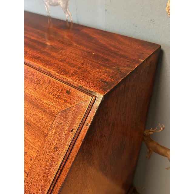 Beautiful antique mahogany bureau with a lovely interior in perfect and completely original condition. Completely handmade...