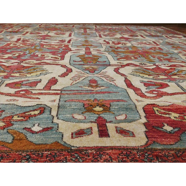 Hand Knotted Indo Heriz Tribal Motif Rug - 8'x 10' For Sale - Image 4 of 18