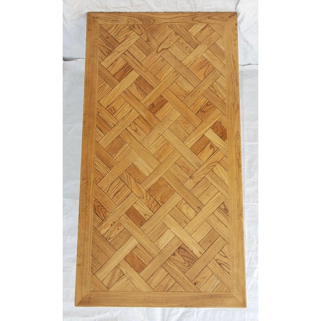 Modern Vintage Modern Industrial Steel Frame & Wood Large Coffee Table by Van Thiel & Co. For Sale - Image 3 of 13