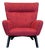 Room & Board Boden Red Lounge Chair With Modern Black Legs For Sale