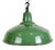 Industrial British Green Enamel Factory Pendant Lamp, 1960s For Sale