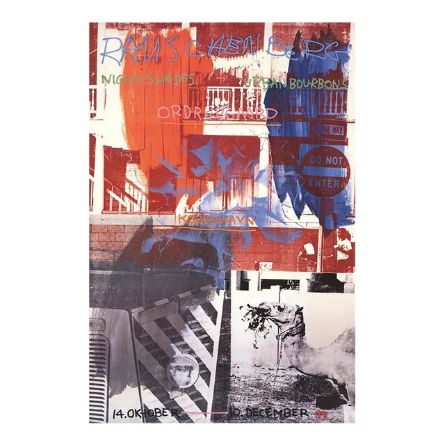 1995 Robert Rauschenberg 'Night Shades + Urban Bourbons' Offset Lithograph Poster For Sale