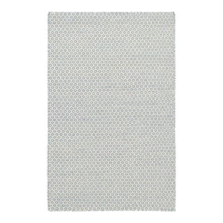 Dash & Albert by Annie Selke Honeycomb French Blue/Ivory Woven Wool Rug, 7' 6" x 9' 6" For Sale