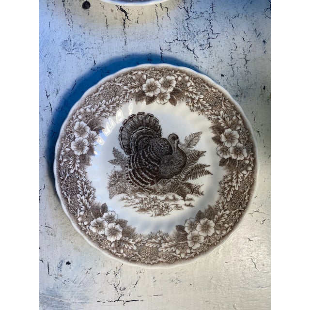 American Queens Myott Thanksgiving Salad, Luncheon Plates- Set of 2 For Sale - Image 3 of 11