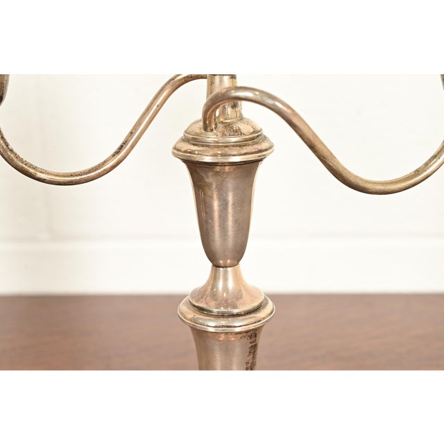 Tiffany & Co. Style Art Deco Sterling Silver Candelabras, Pair For Sale - Image 9 of 15