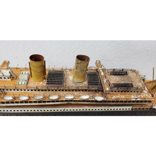 Antique Marklin Ocean Liner With American Flags & Lifeboats C.1900 For Sale - Image 4 of 13