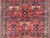 Measures: 4'5 x 6'5 Antique Persian Bidjar Rug with Red Field and Bold Blue Floral Design. Keivan Woven Arts/...