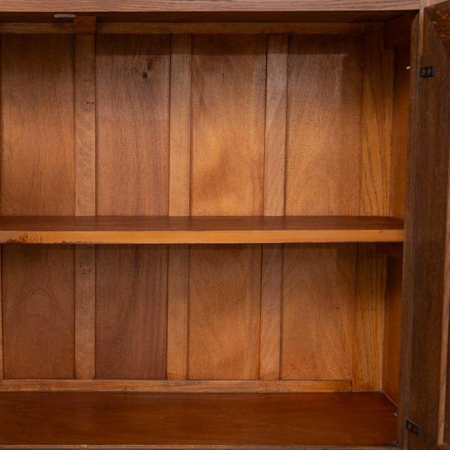1940s French Woven Wood Bar Cabinet For Sale - Image 11 of 14