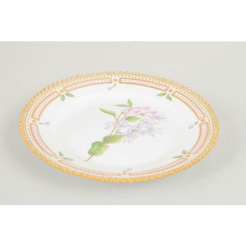 Royal Copenhagen Flora Danica Side Plate, 1964 Elegant side plate from the iconic Flora Danica service, hand-painted with...