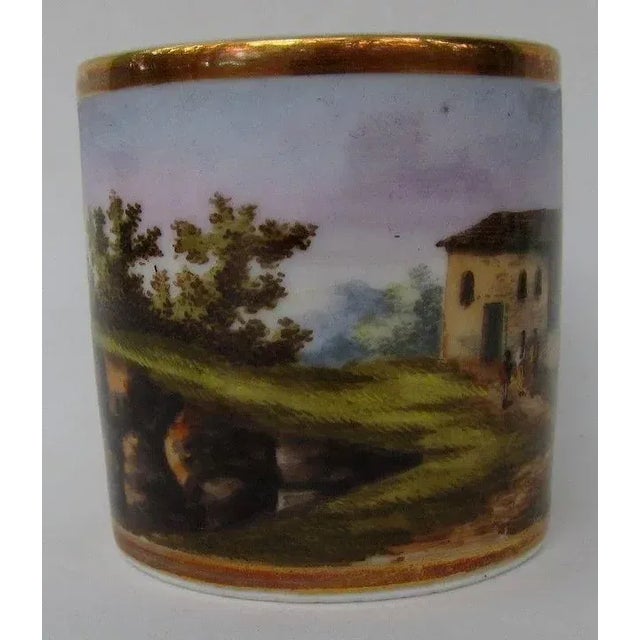 19th Century 19th Century French Empire Porcelain Coffee Cup For Sale - Image 5 of 10