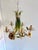 French Tole Inverted Floral Bouquet Chandelier with Five Lights, 1945 For Sale - Image 11 of 18