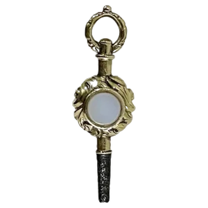 19th Century Gold Watch-Key with Double Colour Agate