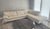Metal Modern Pebble Grain Leather Sectional Sofa With Right Facing Chaise For Sale - Image 7 of 11