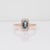 1.2Ct Aquamarine Ring With Earth Mined Diamond Accents: Solid 14k Gold, Size 6.75 For Sale - Image 4 of 9