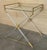 Mid Century Modern Serving or Side Table in Brass and Lucite with X Form For Sale - Image 11 of 18