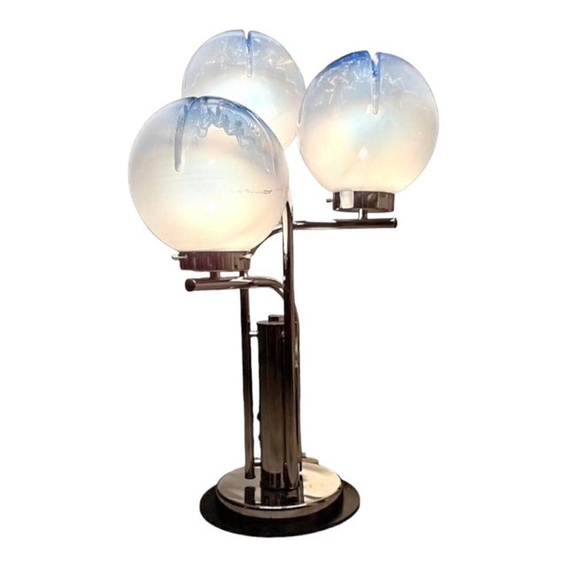 Mazzega desktop lamp, 70s 3 /12 About this piece Vintage design Mazzega Italian desktop lamp from the 70s, with blue...