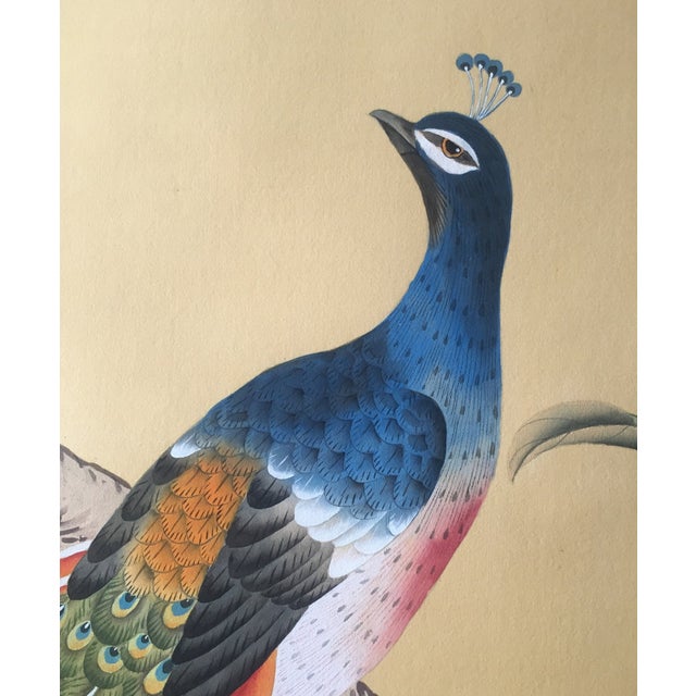 Chinoiserie 30"*60"/Panel, Unframed Chinoiserie Hand Painted Silk Wallpaper - Set of 2 For Sale - Image 3 of 6