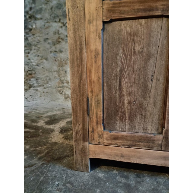 Brown Antique Late 19th Century French Provincial Cabinet in Oak and Pine, 1890s For Sale - Image 8 of 15