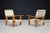 Italian Pine and Woven Cord Lounge Chairs, 1970s, Set of 2 For Sale - Image 3 of 17