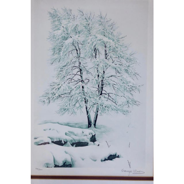 American George Woods Landscape Lithograph- Framed For Sale - Image 3 of 8