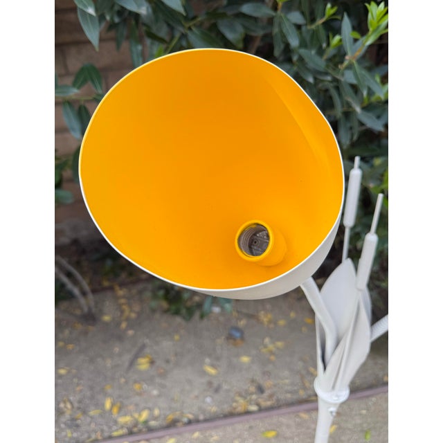 Metal 1960s Mid-Century Modern 2-Light Cattail Floor Lamp With Adjustable Gooseneck Arms For Sale - Image 7 of 7