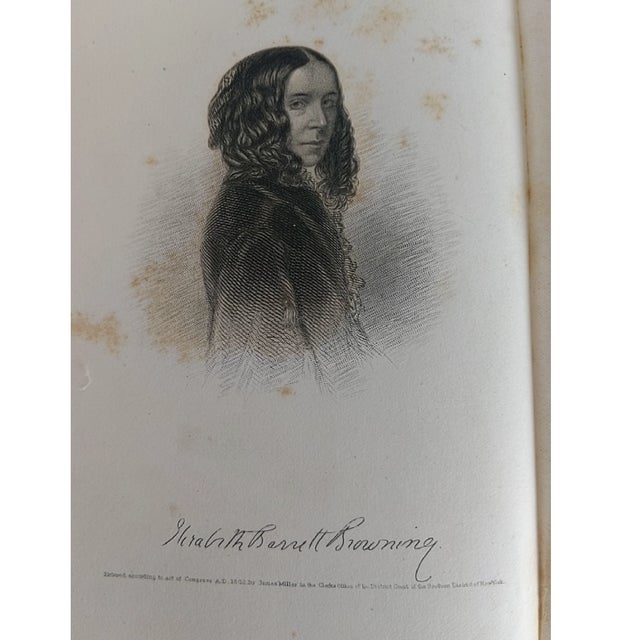 Antique 1874 Elizabeth Barrett Browning Poems – Complete 3-Volume Leather-Bound Set For Sale - Image 16 of 18