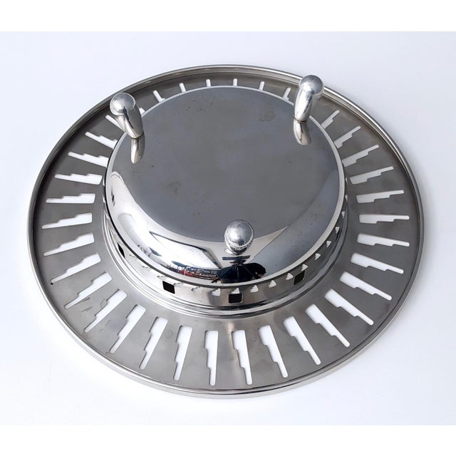 Stainless Steel Cutout Skyscraper Footed Bowl from Alessi, Italy, 1990s For Sale - Image 7 of 9