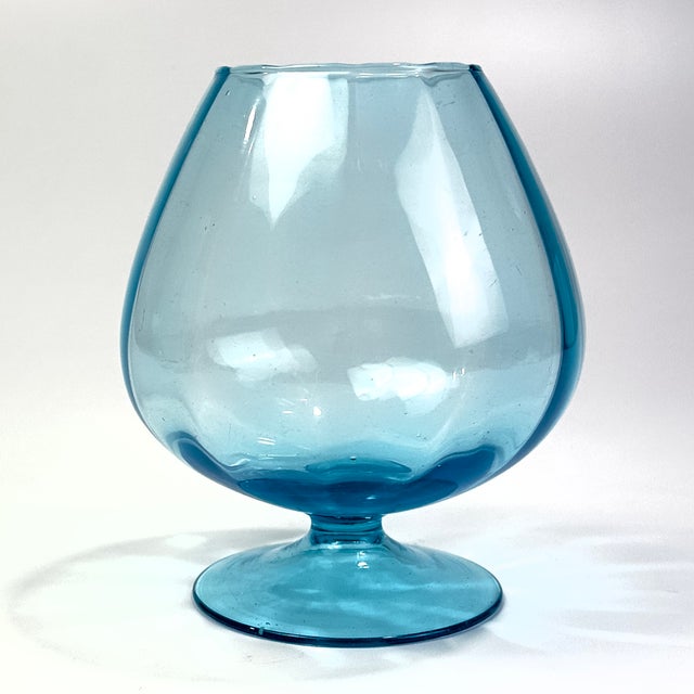 Vintage Ultramarine Glass Stemware Curation - Group of 5 For Sale - Image 12 of 18