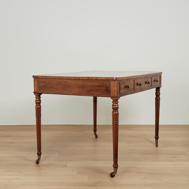 Antique English Georgian Leather Top Desk For Sale - Image 14 of 16