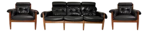 Amiral Lounge Chairs and 3-Seater Sofa with Coffee Table by Eric Merthen, 1960s, Set of 4