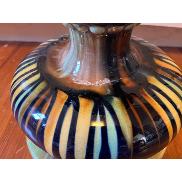 Antique 19th Century French Majolica Urn Planter or Flower Pot For Sale - Image 11 of 12