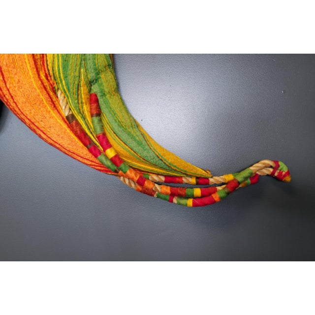 Yellow Large Fiber Art by Janet Kuemmerlein For Sale - Image 8 of 13