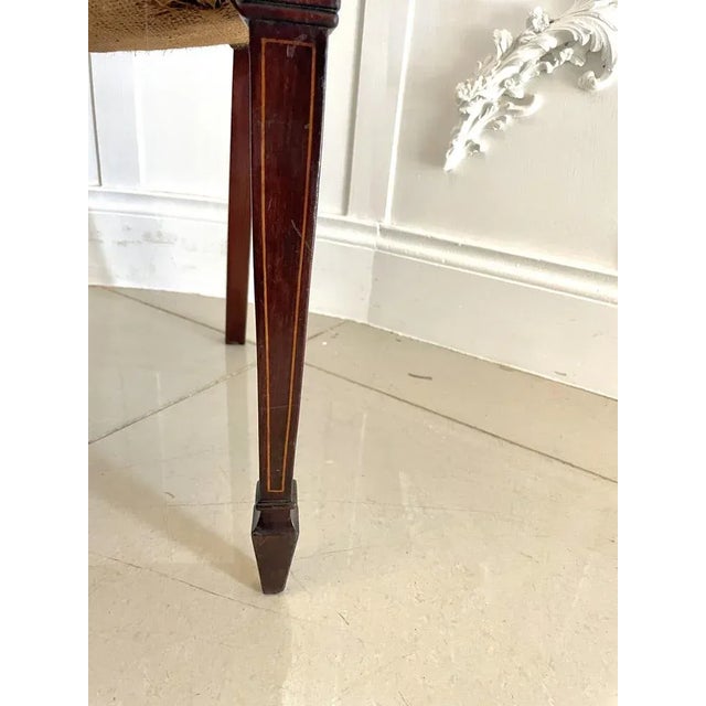 Edwardian Mahogany Inlaid Dining Chairs, 1900s, Set of 4 For Sale - Image 12 of 13