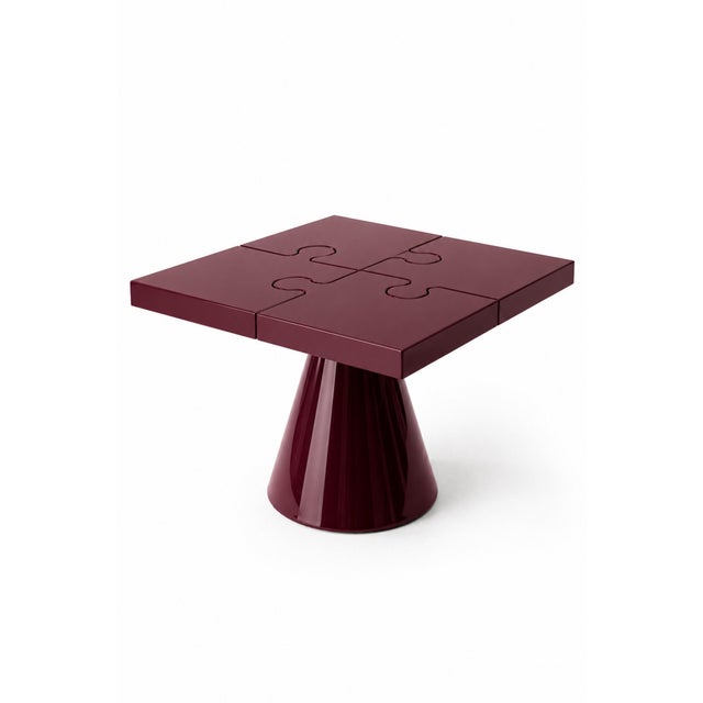 Popzlle Side Table in Bordeaux Lacquer by Alexandre Ligios For Sale - Image 6 of 7