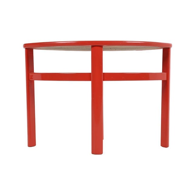 Red Lacquered Wood Low Tables For Sale - Image 3 of 7