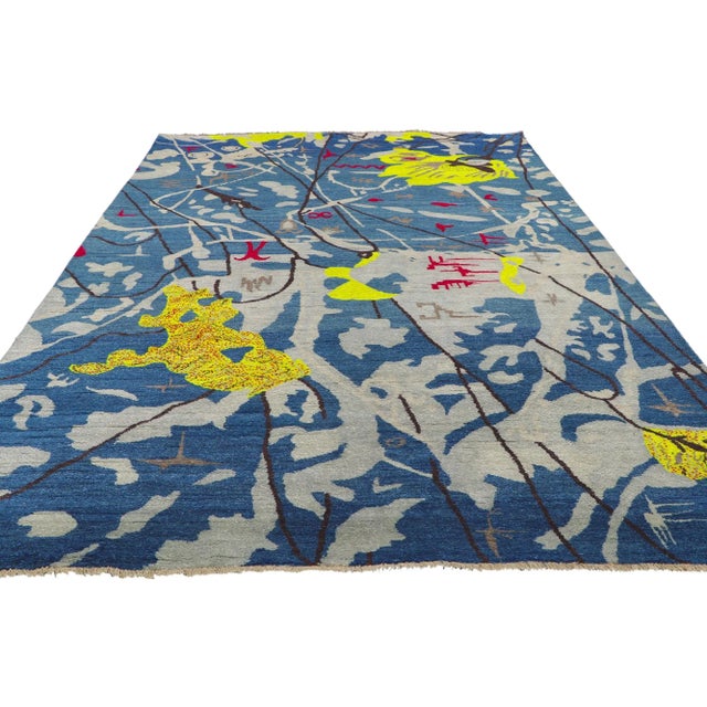 Contemporary Joan Miro Inspired Vintage Style Rug, 06'04 X 09'03 For Sale - Image 3 of 10