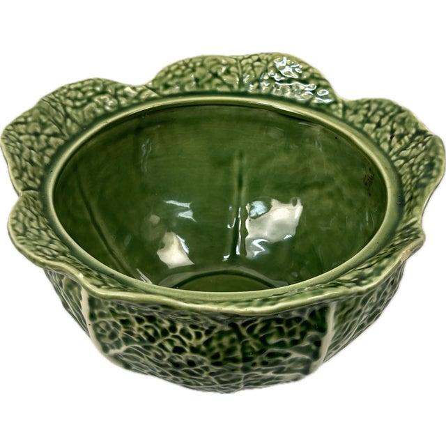 Bordallo Pinheiro Cabbage Leaf Soup Tureen With Lid/Ladle Chairish